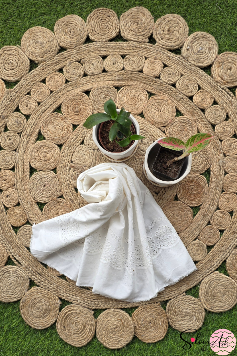 Handblock Printed TRIYA MULCOTTON Peach Saree with Blouse Piece